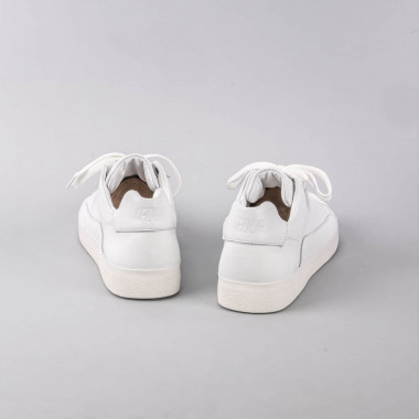 Кеды Orongo White из натуральной белой кожи на белой подошве