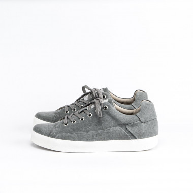 Летние кеды Orongo Canvas Grey из серого канваса на белой подошве