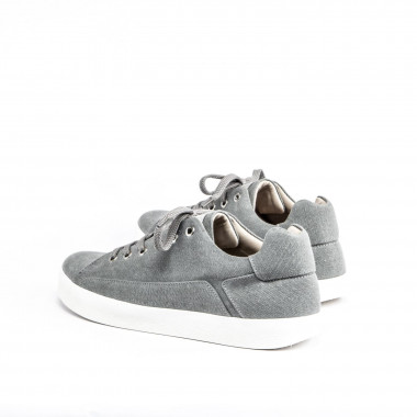 Летние кеды Orongo Canvas Grey из серого канваса на белой подошве