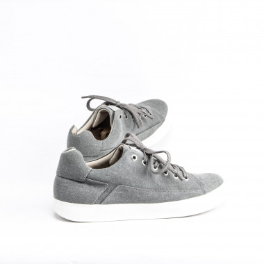 Летние кеды Orongo Canvas Grey из серого канваса на белой подошве
