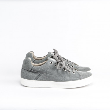 Летние кеды Orongo Canvas Grey из серого канваса на белой подошве