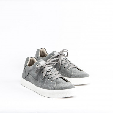 Летние кеды Orongo Canvas Grey из серого канваса на белой подошве