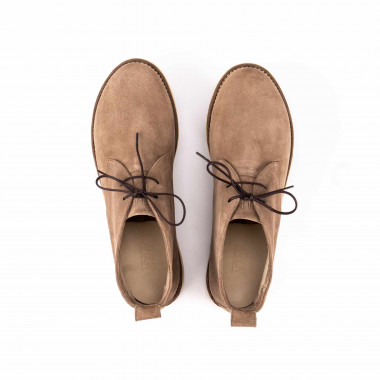 Дезертные ботинки HiDrunk Beige из бежевой замши на кремовой подошве