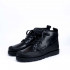 Ботинки Paladin Oil Black из чёрной кожи и жированного нубука на массивной подошве