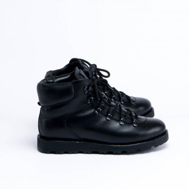 Зимние ботинки Hiker All Black — зимние мужские ботинки из натуральной кожи на натуральной шерсти