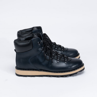 Зимние ботинки Hiker Deep Ocean — зимние мужские ботинки из натуральной кожи на натуральной шерсти