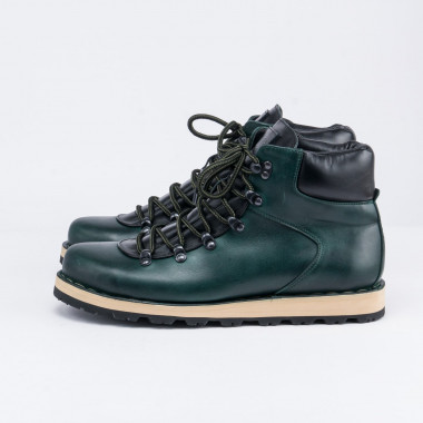 Зимние ботинки Hiker Emerald — зимние мужские ботинки из натуральной кожи на натуральной шерсти