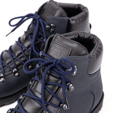 Зимние ботинки Hiker Matt Navy — зимние мужские ботинки из жированного нубука на натуральной шерсти