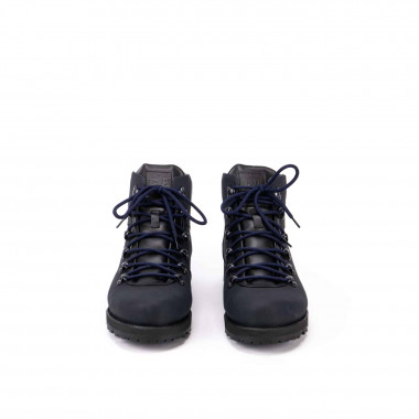 Зимние ботинки Hiker Matt Navy — зимние мужские ботинки из жированного нубука на натуральной шерсти