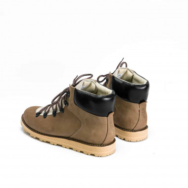 Зимние ботинки Hiker Cappuccino — зимние мужские ботинки из нубука на натуральной шерсти