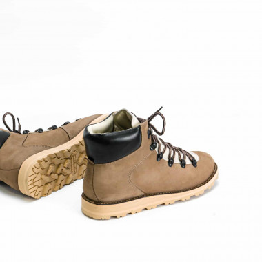 Зимние ботинки Hiker Cappuccino — зимние мужские ботинки из нубука на натуральной шерсти