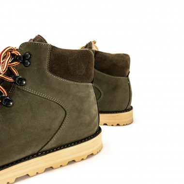 Зимние ботинки Hiker Olive — зимние мужские ботинки из нубука на натуральной шерсти