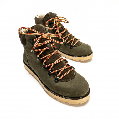 Зимние ботинки Hiker Olive — зимние мужские ботинки из нубука на натуральной шерсти