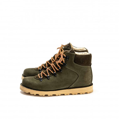 Зимние ботинки Hiker Olive — зимние мужские ботинки из нубука на натуральной шерсти