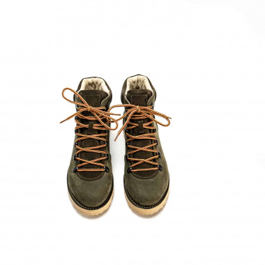 Зимние ботинки Hiker Olive — зимние мужские ботинки из нубука на натуральной шерсти