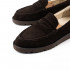 Пенни лоферы Dark Chocolate Suede — велюр тёмный шоколад, подошва ститчдаун
