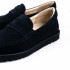 Пенни лоферы Dusk Suede — тёмно-синий велюр, облегчённая прошитая чёрная подошва